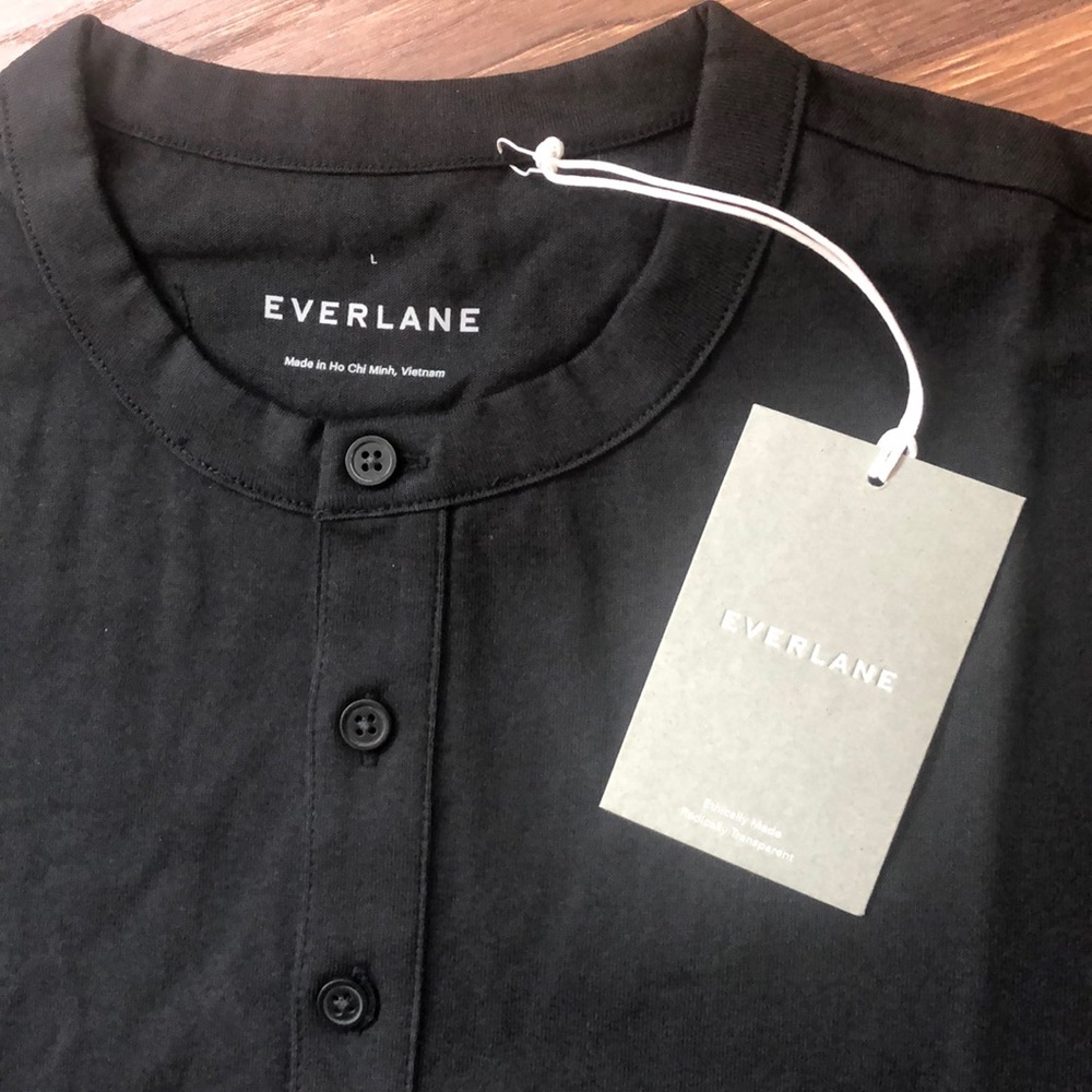 NWT Everlane Black Henley